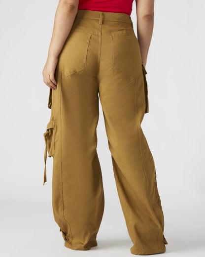 DUO Khaki Women's Utility Cargo Pants | Steve Madden Smart Buy