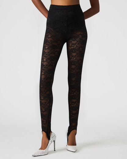 SANDRINE Black Lace Mesh Women's Pant | Steve Madden Hot Sale