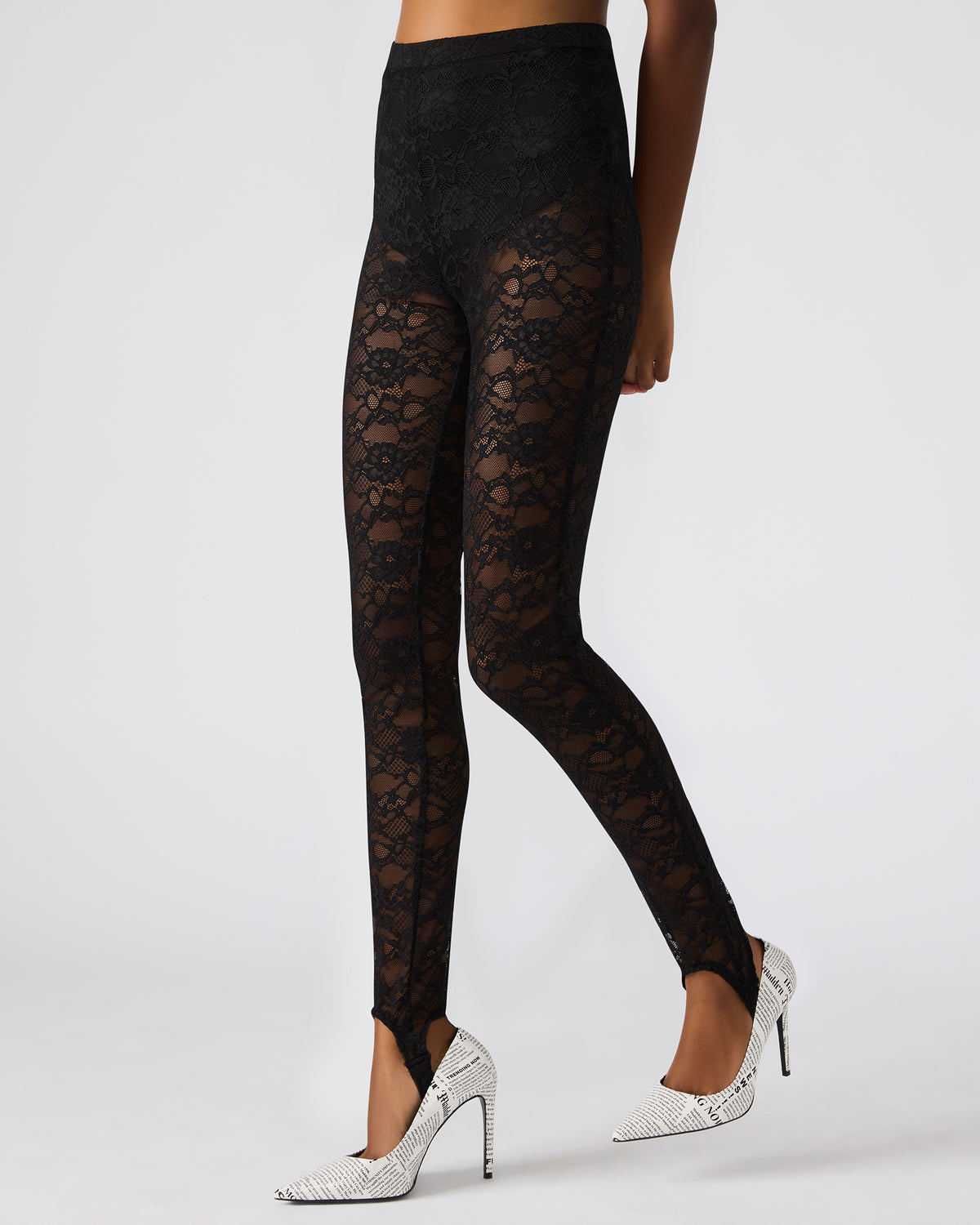 SANDRINE Black Lace Mesh Women's Pant | Steve Madden Hot Sale