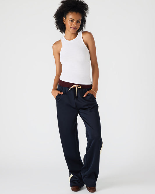 DAISY Midnight Athletic Tie-Front Matching Set Women's Pants | Steve Madden Discount