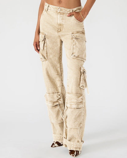 DUO Cafe Au Lait Women's Utility Cargo Pants | Steve Madden Best Price