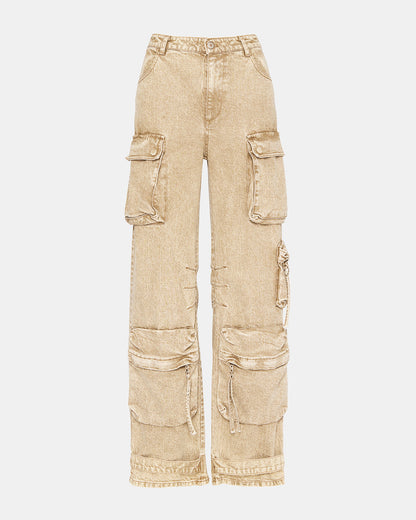 DUO Cafe Au Lait Women's Utility Cargo Pants | Steve Madden Best Price