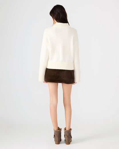 AVIVA Dark Espresso Faux Fur Mini Women's Skirt | Steve Madden Recommended