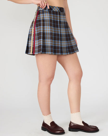 MARGO Brown Plaid Pleated Women's Mini Skirt | Steve Madden Deals