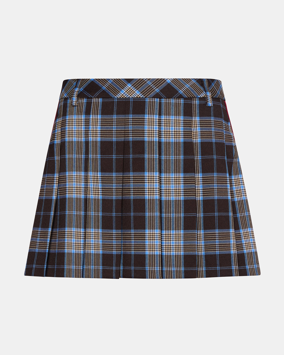 MARGO Brown Plaid Pleated Women's Mini Skirt | Steve Madden Deals