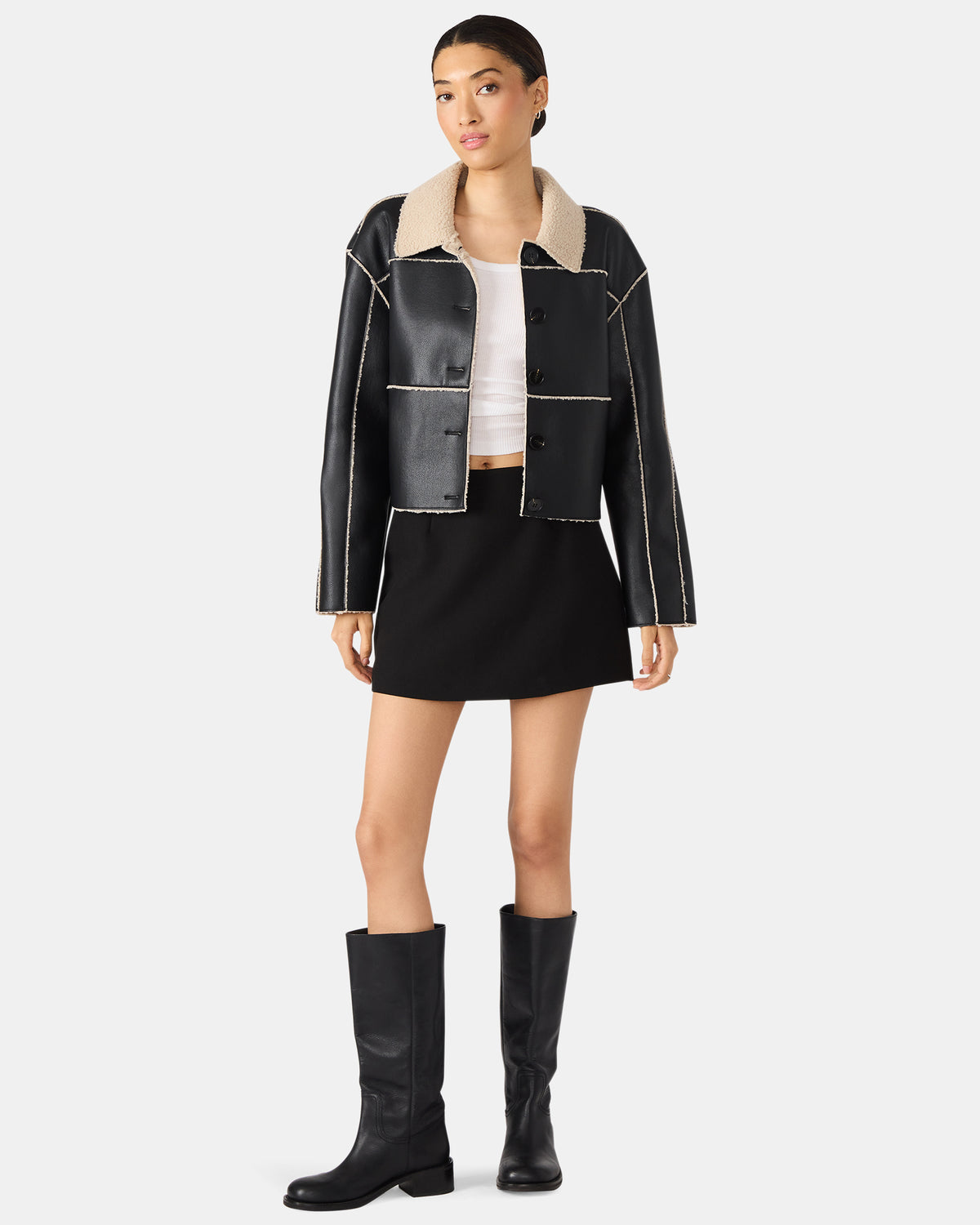 CINDI Black Women's Essential Mini Skort | Steve Madden Value