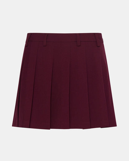 MARGO Wine Pleated Women's Mini Skirt | Steve Madden New