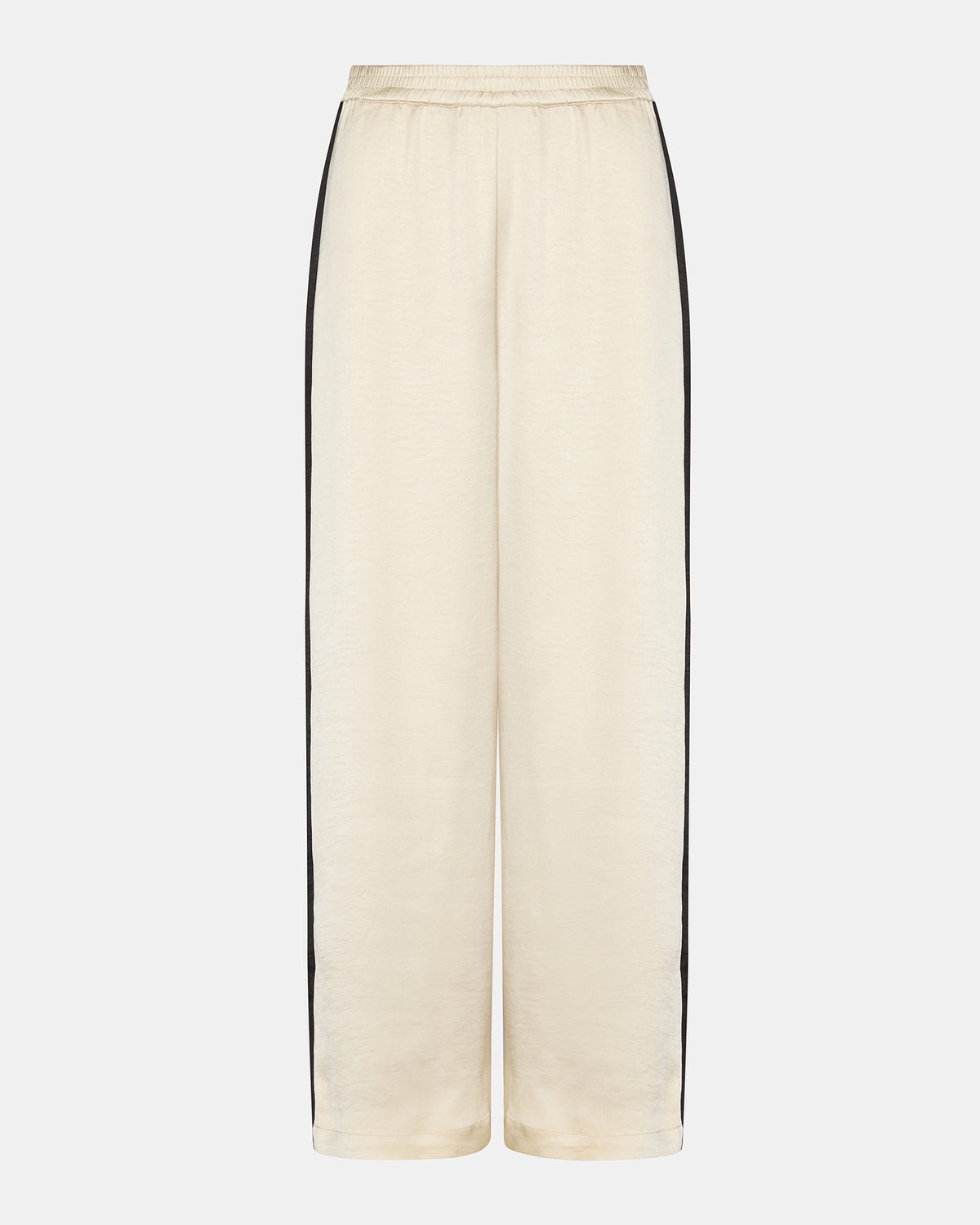 MOXIE Cream Pull-On Contrast Panel Straight Leg Women's Pant | Steve Madden New