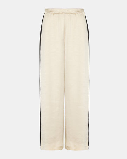 MOXIE Cream Pull-On Contrast Panel Straight Leg Women's Pant | Steve Madden New