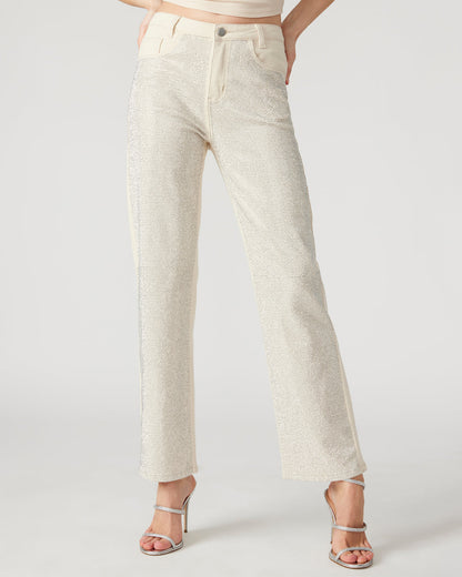 JESSE White Women's Rhinestone Studded Jeans | Steve Madden Deals