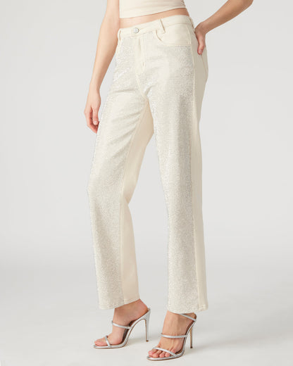 JESSE White Women's Rhinestone Studded Jeans | Steve Madden Deals