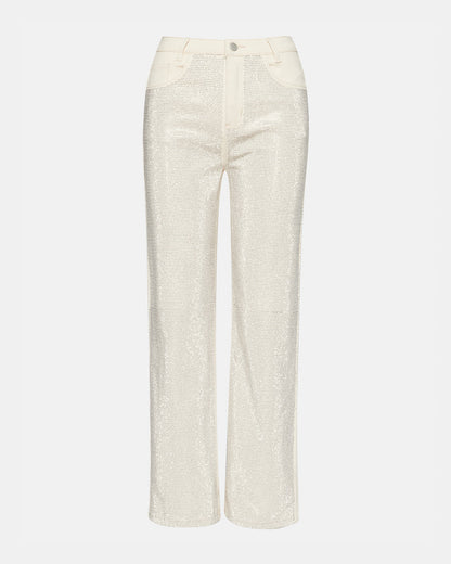 JESSE White Women's Rhinestone Studded Jeans | Steve Madden Deals