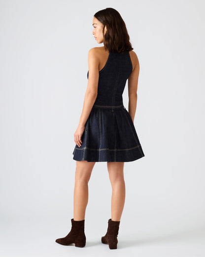 SLOAN Ink Denim Flowy Mini Women's Skirt | Steve Madden Recommended