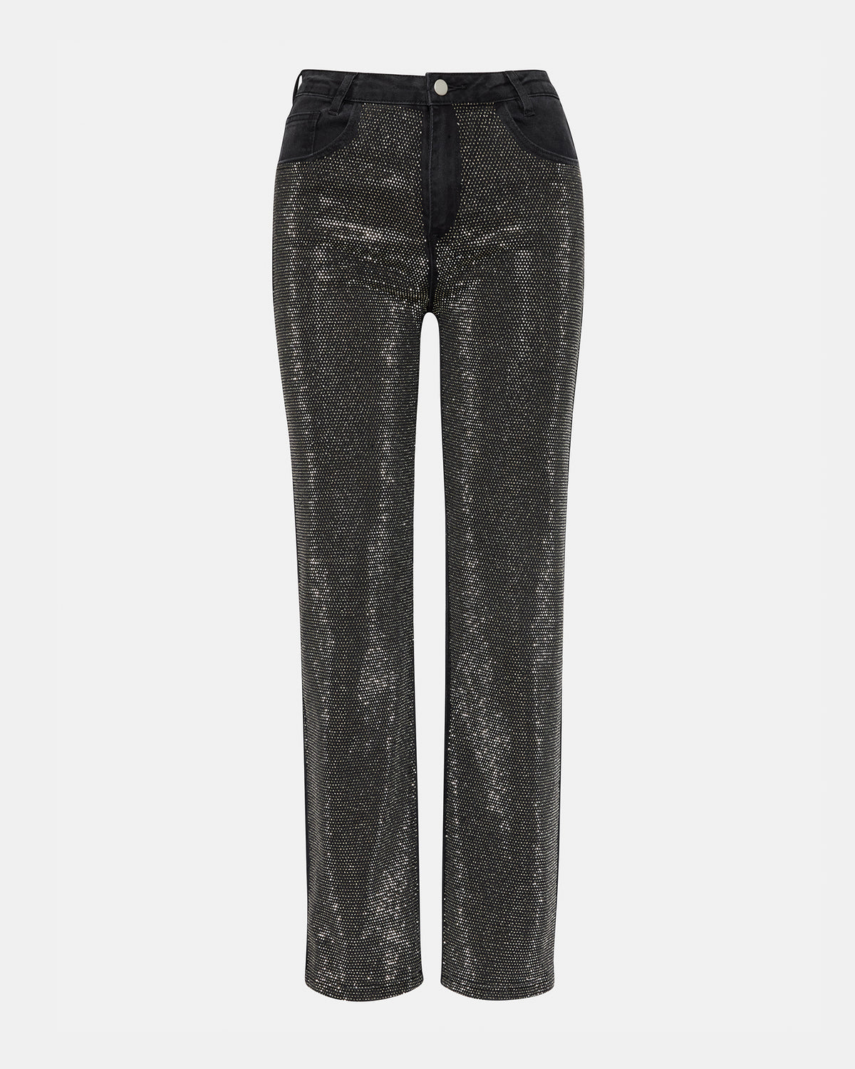 JESSE Black Women's Rhinestone Studded Jeans | Steve Madden Discount