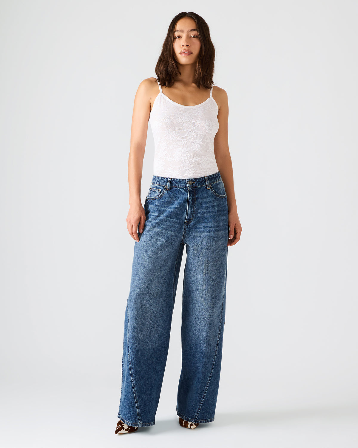 RORI Dark Navy Straight-Leg Denim Women's Bottoms | Steve Madden Popular