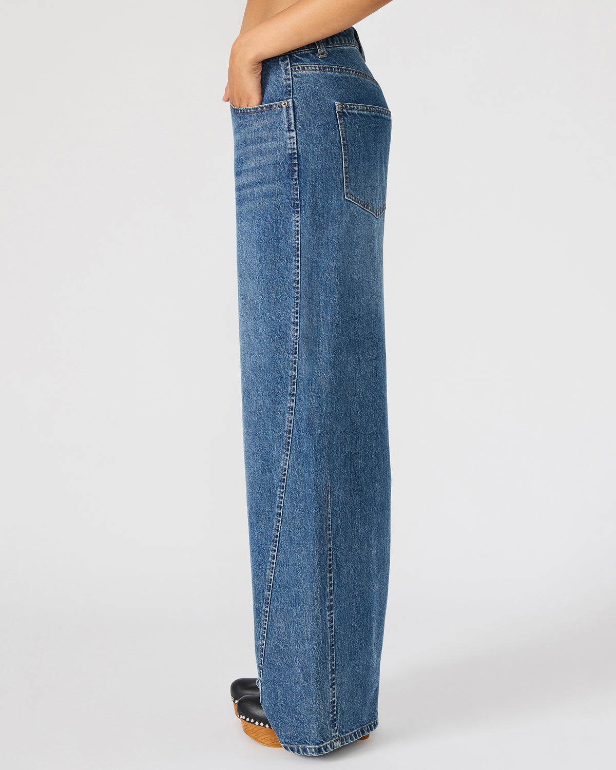 MELLIE Midnight Blue Denim Wide-Leg Women's Jeans | Steve Madden Discount