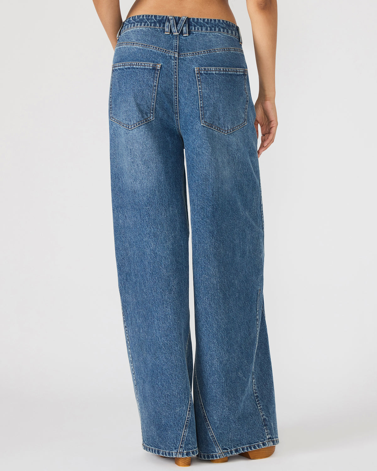 MELLIE Midnight Blue Denim Wide-Leg Women's Jeans | Steve Madden Discount