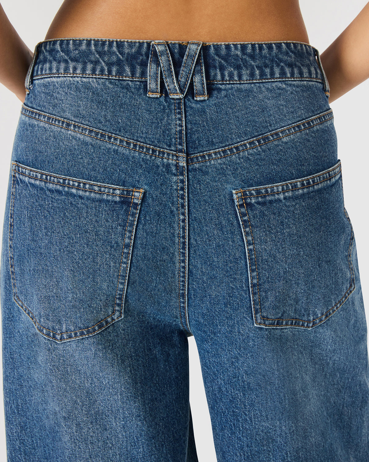 MELLIE Midnight Blue Denim Wide-Leg Women's Jeans | Steve Madden Discount