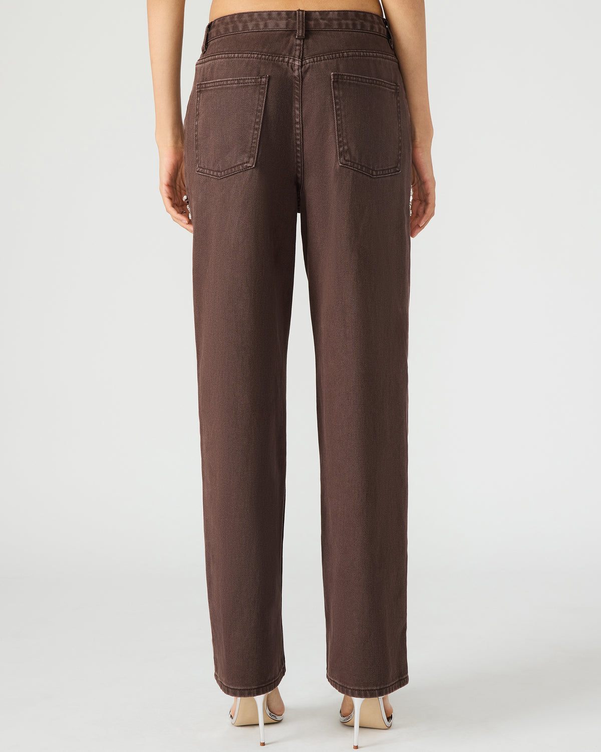 TAYLOR Jean Cocoa Brown Women's Cutout Jeans | Steve Madden Great Value