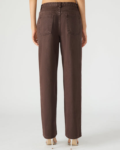TAYLOR Jean Cocoa Brown Women's Cutout Jeans | Steve Madden Great Value