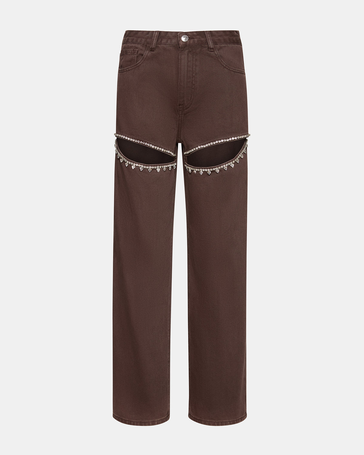 TAYLOR Jean Cocoa Brown Women's Cutout Jeans | Steve Madden Great Value