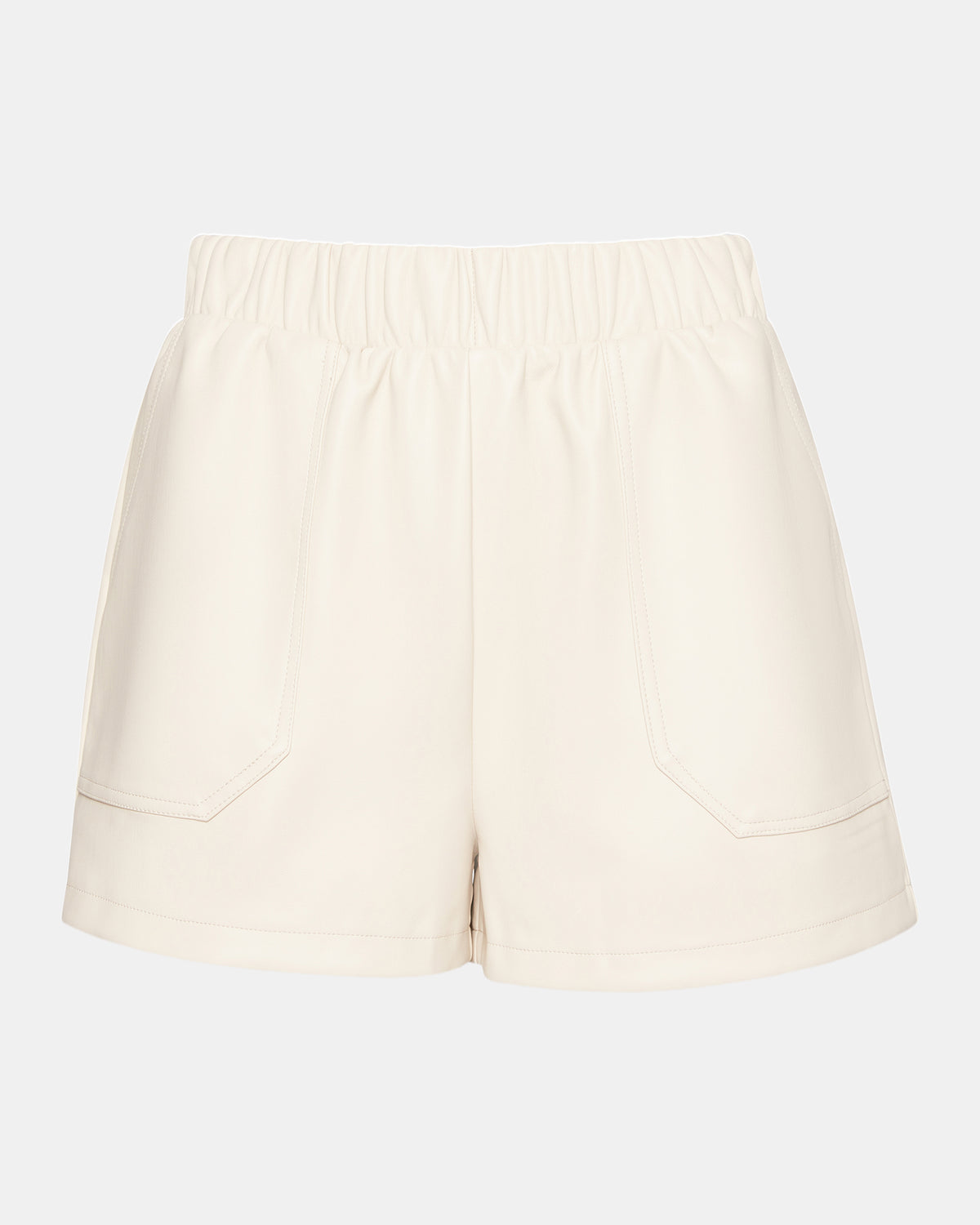 FAUX THE RECORD Short Bone | Women's Faux Leather Short | Steve Madden Smart Buy