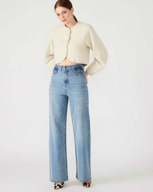 GERALDINE Forever Blue Denim Straight-Leg Women's Jeans | Steve Madden Popular