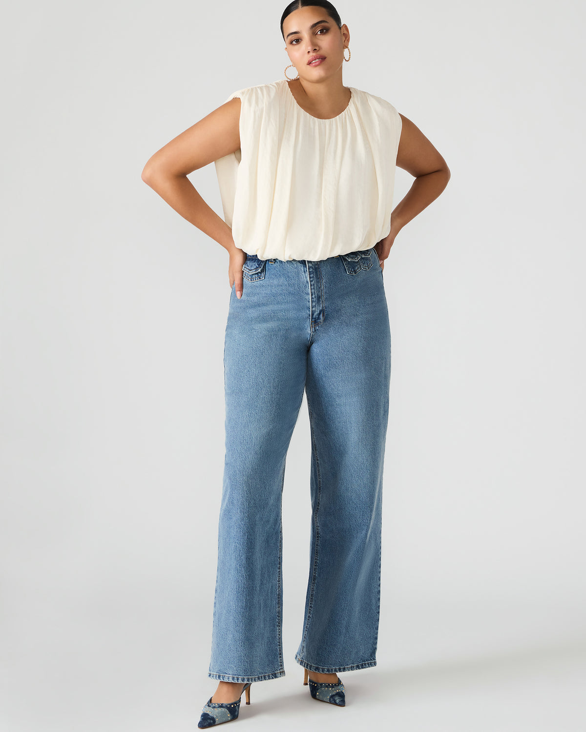 GERALDINE Forever Blue Denim Straight-Leg Women's Jeans | Steve Madden Popular