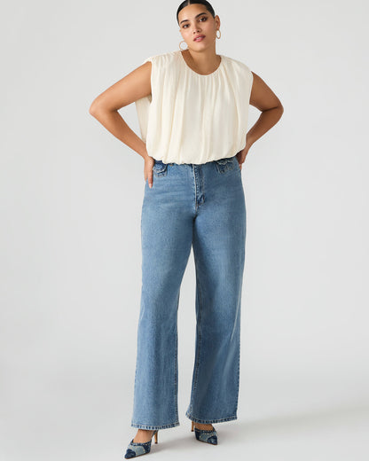 GERALDINE Forever Blue Denim Straight-Leg Women's Jeans | Steve Madden Popular
