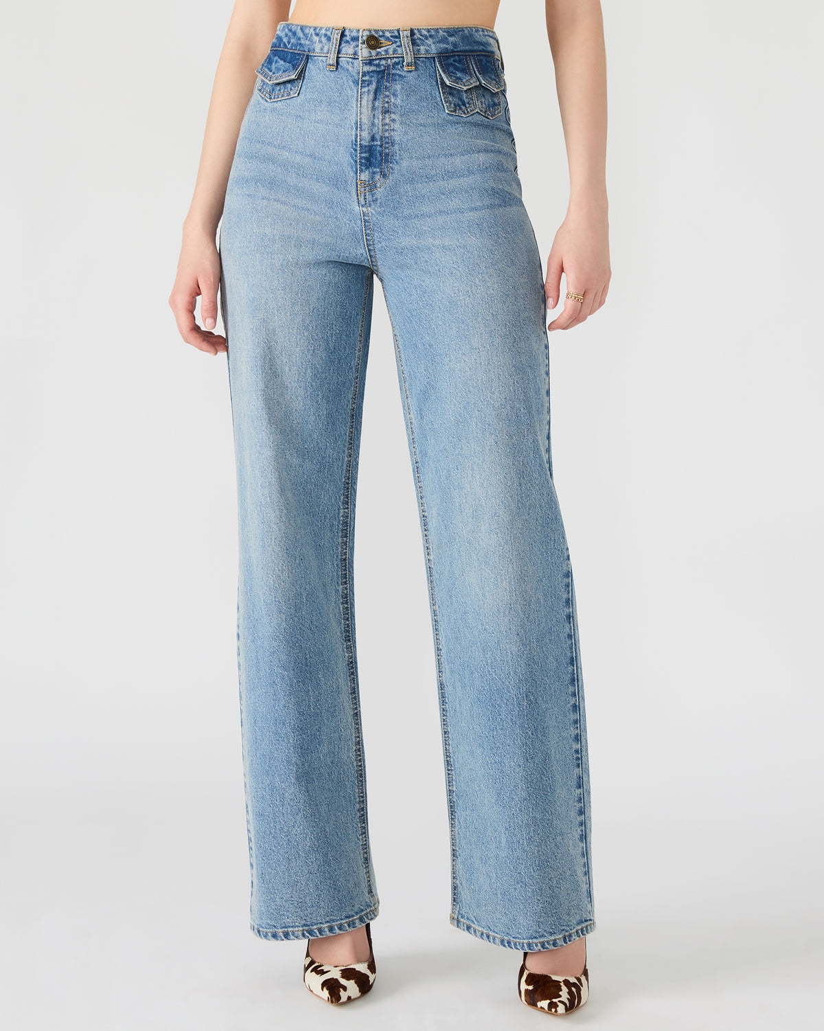 GERALDINE Forever Blue Denim Straight-Leg Women's Jeans | Steve Madden Popular