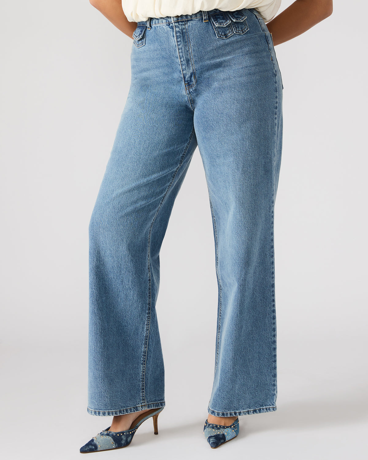 GERALDINE Forever Blue Denim Straight-Leg Women's Jeans | Steve Madden Popular