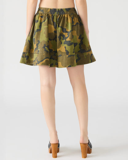 SLOAN Camouflage Mini Denim A-Line Women's Skirt | Steve Madden Signature