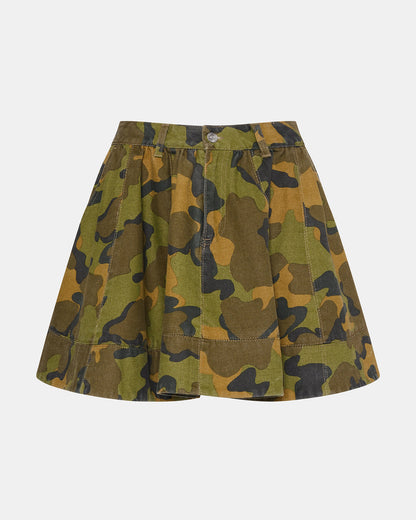 SLOAN Camouflage Mini Denim A-Line Women's Skirt | Steve Madden Signature