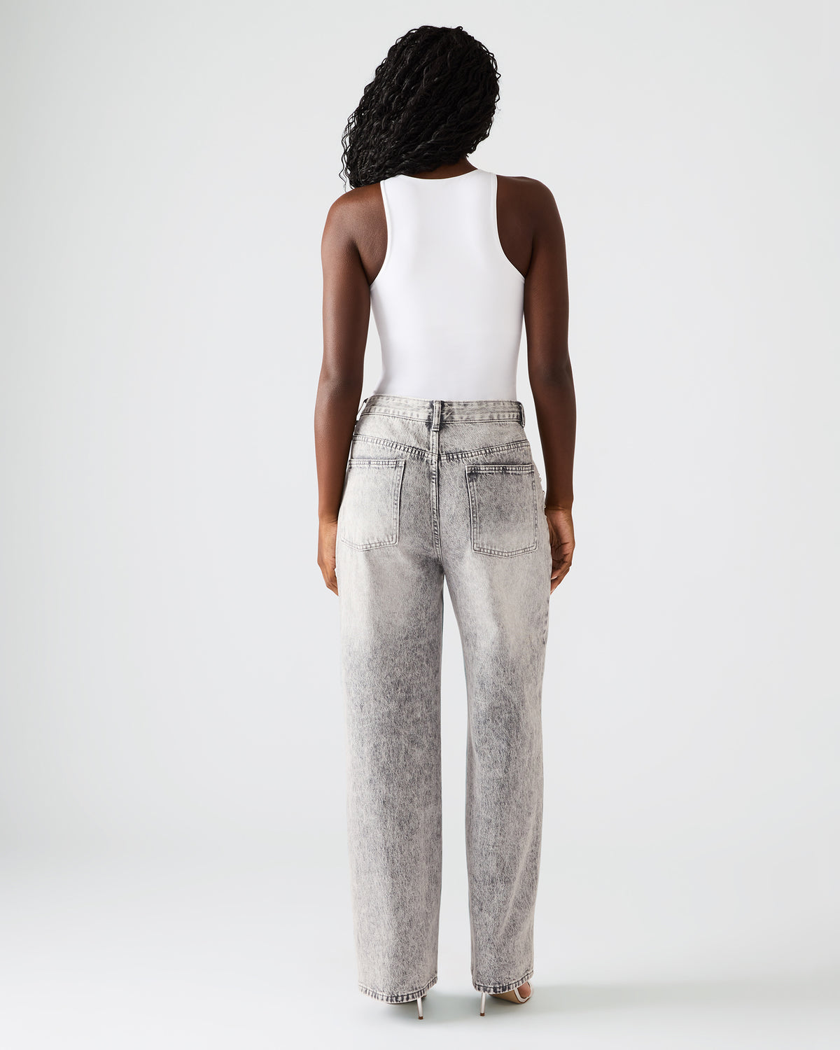 ERAS Fog Rhinestone Embellised Straight-Leg Denim Women's Jeans | Steve Madden Exclusive