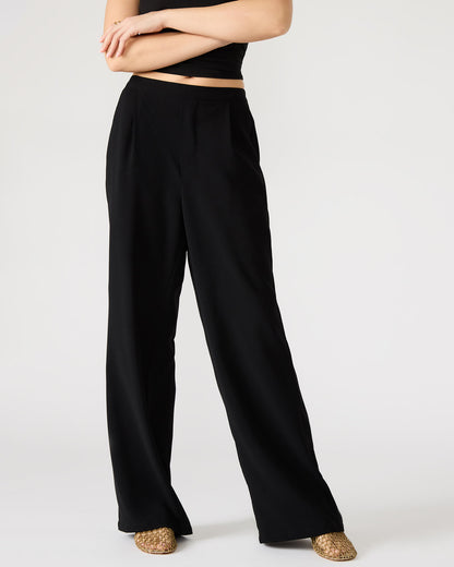 PAYTON Pant Black | Women's Wide Leg Trousers | Steve Madden Customer Favorite