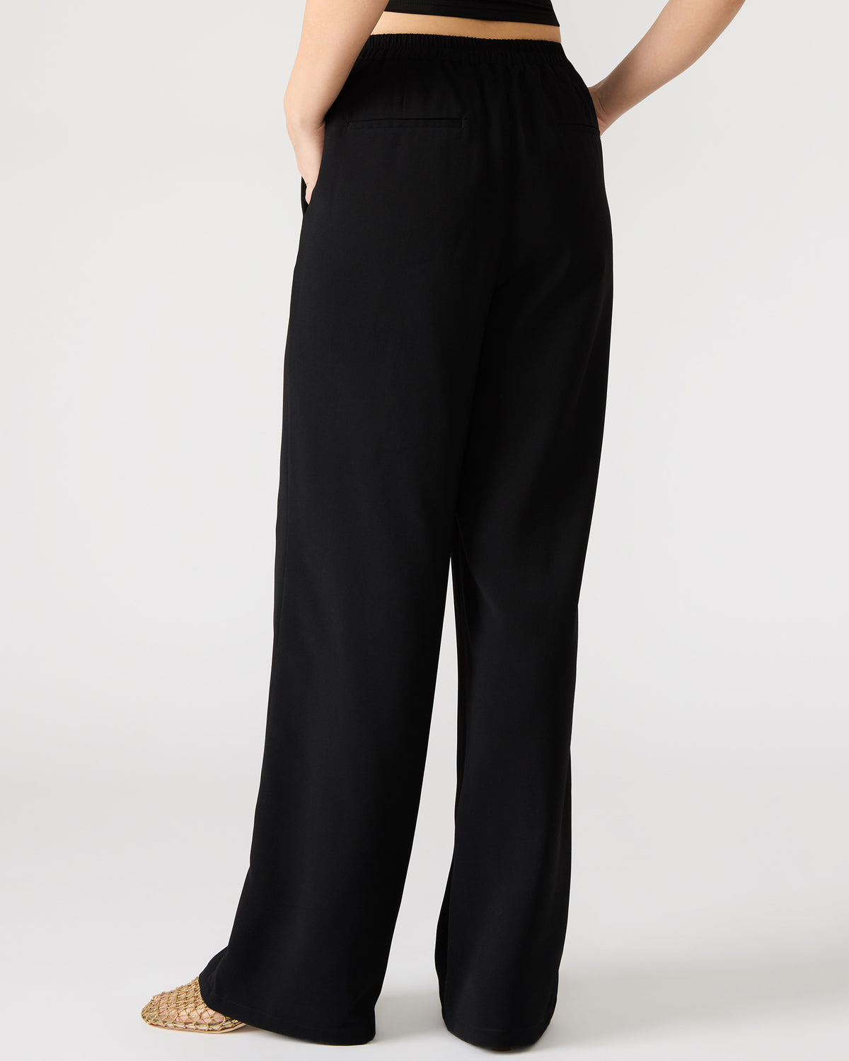 PAYTON Pant Black | Women's Wide Leg Trousers | Steve Madden Customer Favorite