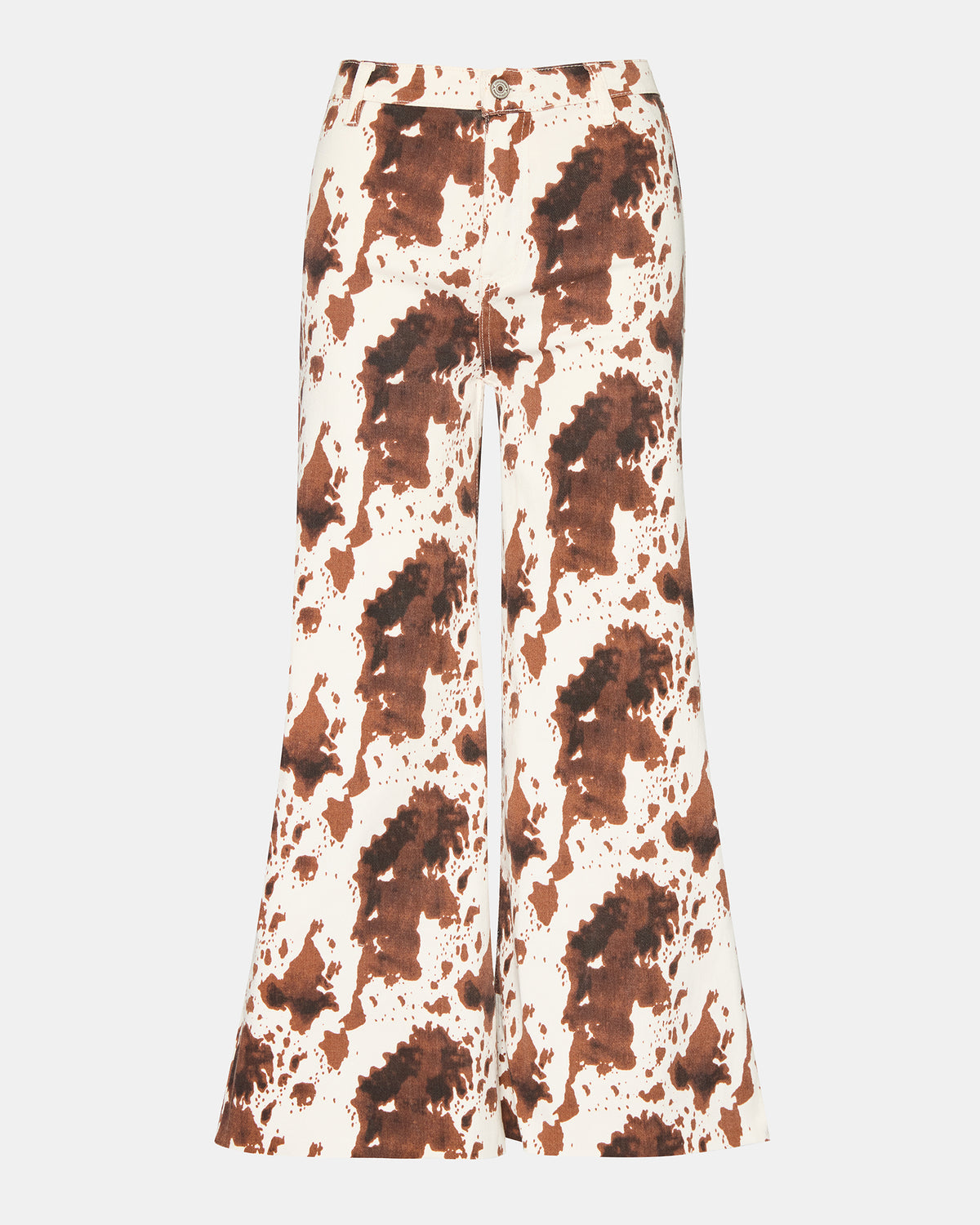 HARLI Brown Cow Print High-Rise Denim Women's Jean | Steve Madden Best Seller