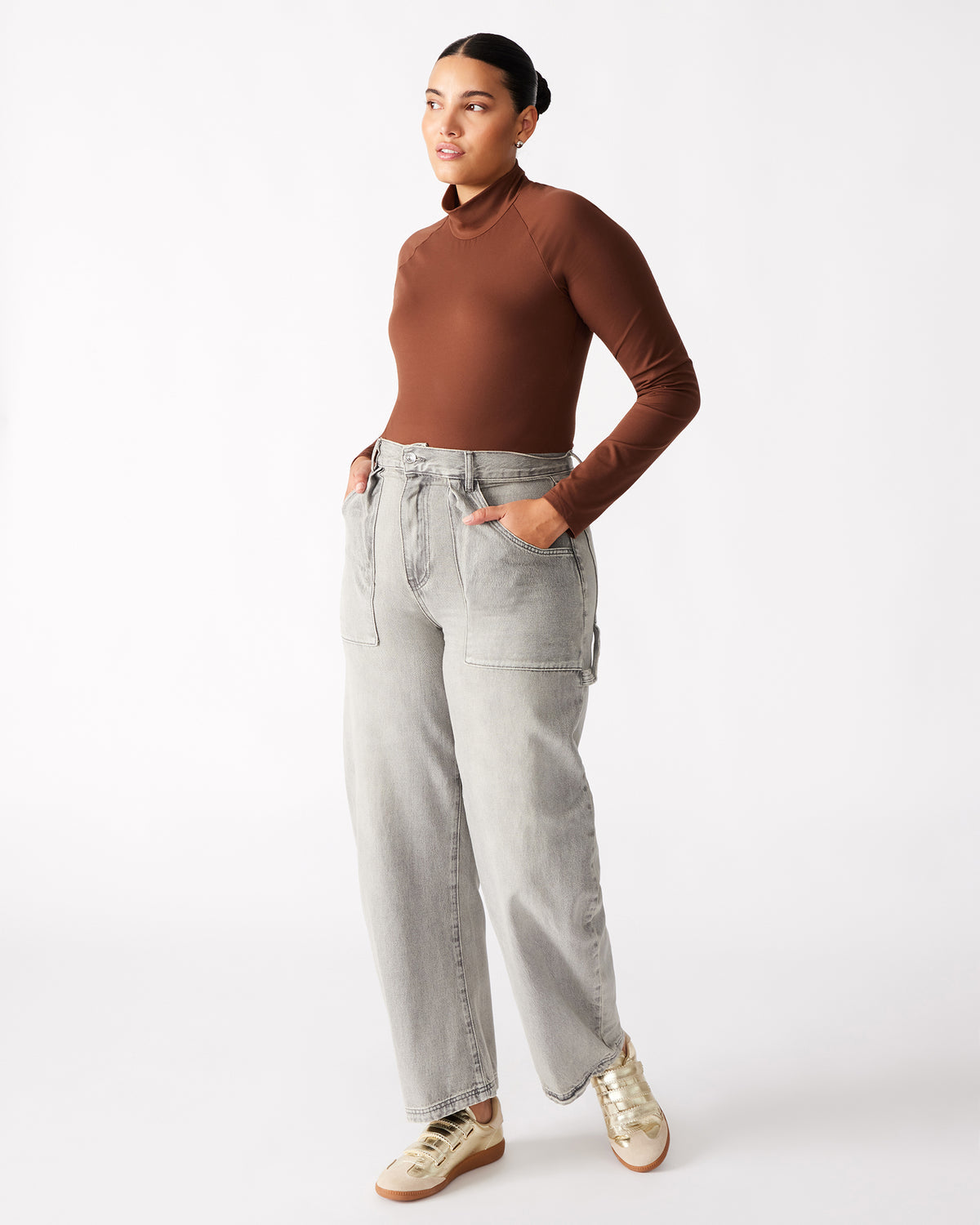 HANSEN Pant Light Grey | Women's Barrel Leg Pants | Steve Madden Featured