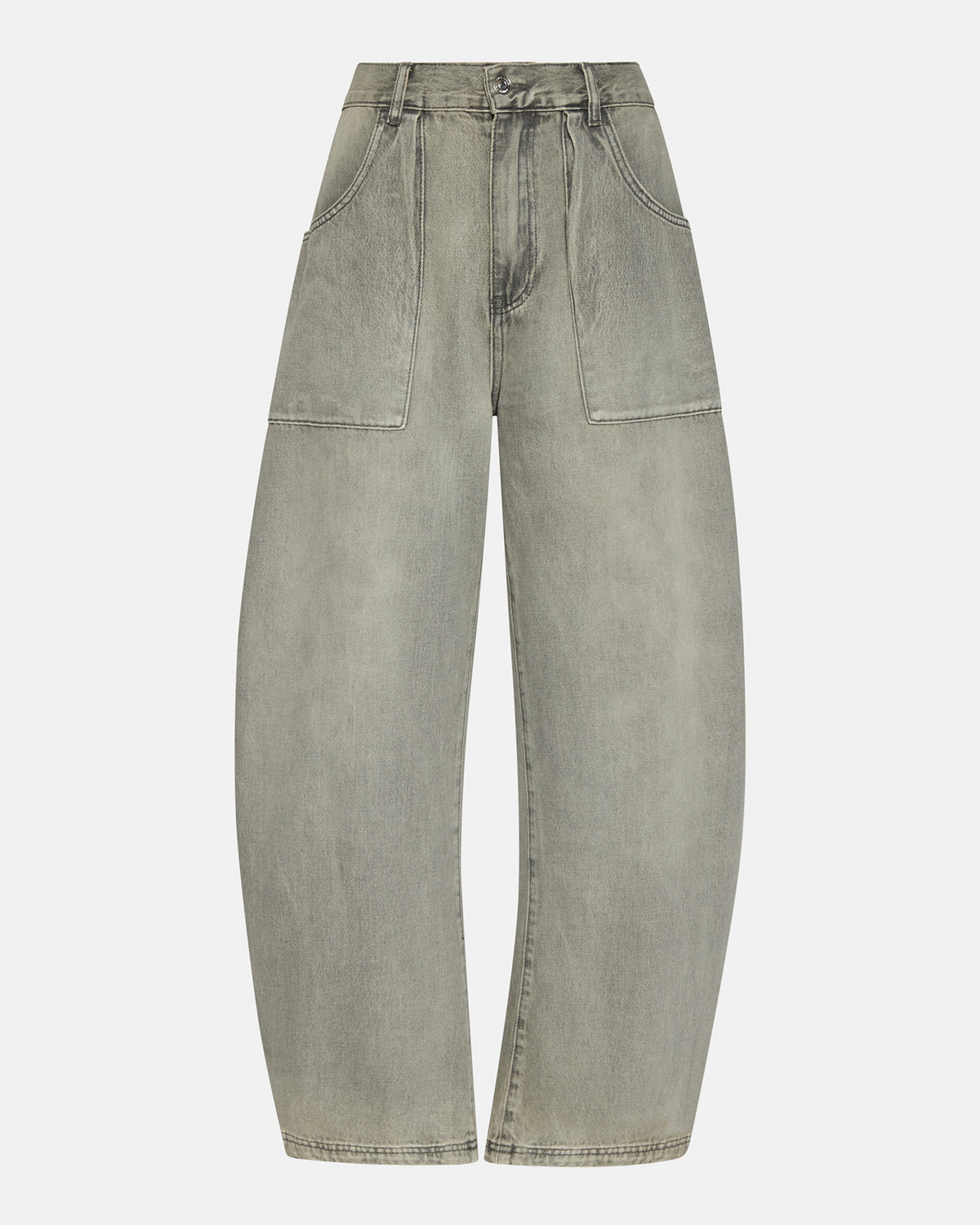 HANSEN Pant Light Grey | Women's Barrel Leg Pants | Steve Madden Featured