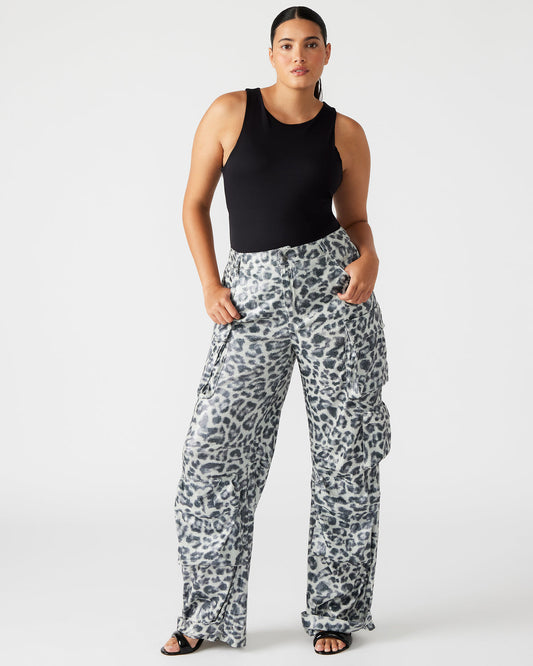 DUO Leopard Sequin Women's Utility Cargo Pants | Steve Madden Deals