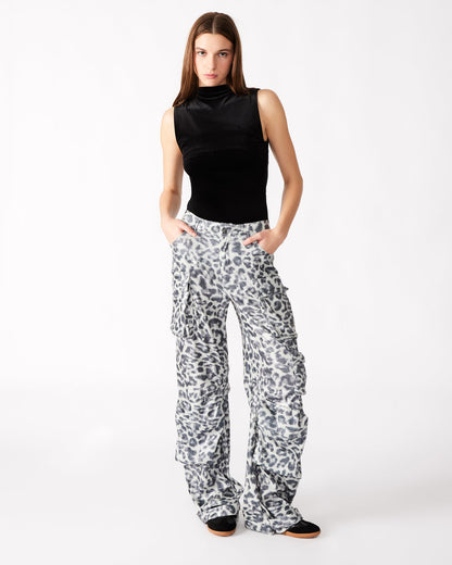 DUO Leopard Sequin Women's Utility Cargo Pants | Steve Madden Deals