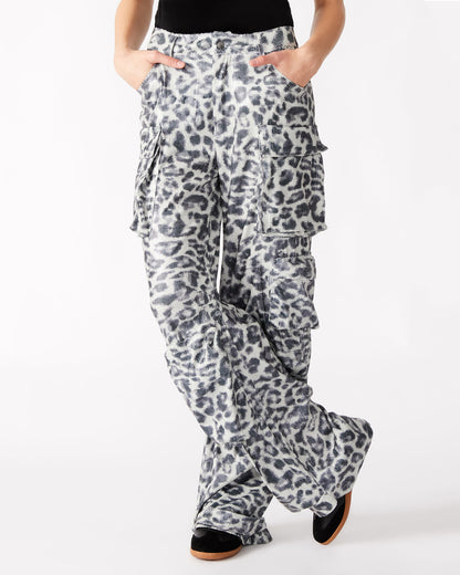 DUO Leopard Sequin Women's Utility Cargo Pants | Steve Madden Deals