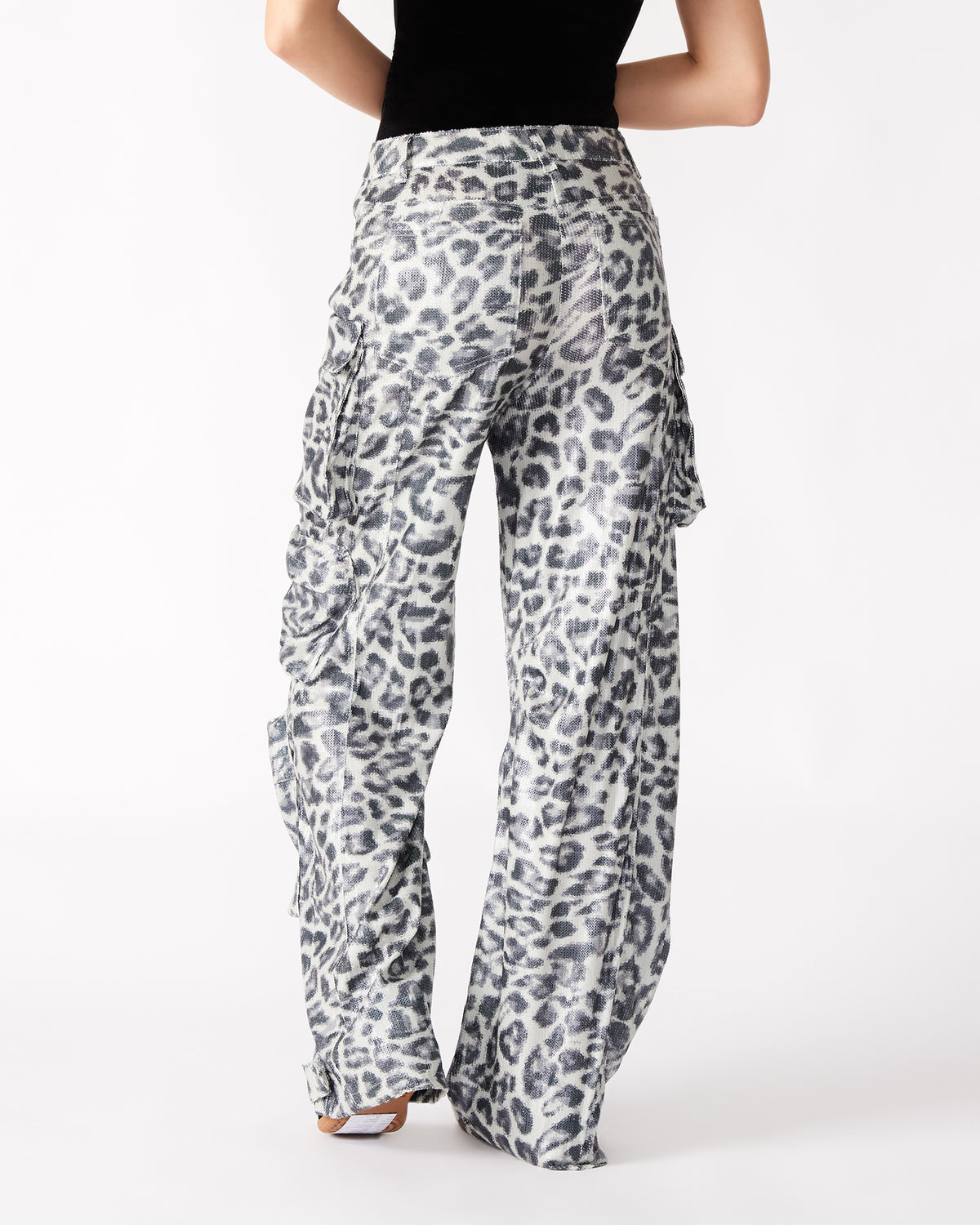 DUO Leopard Sequin Women's Utility Cargo Pants | Steve Madden Deals