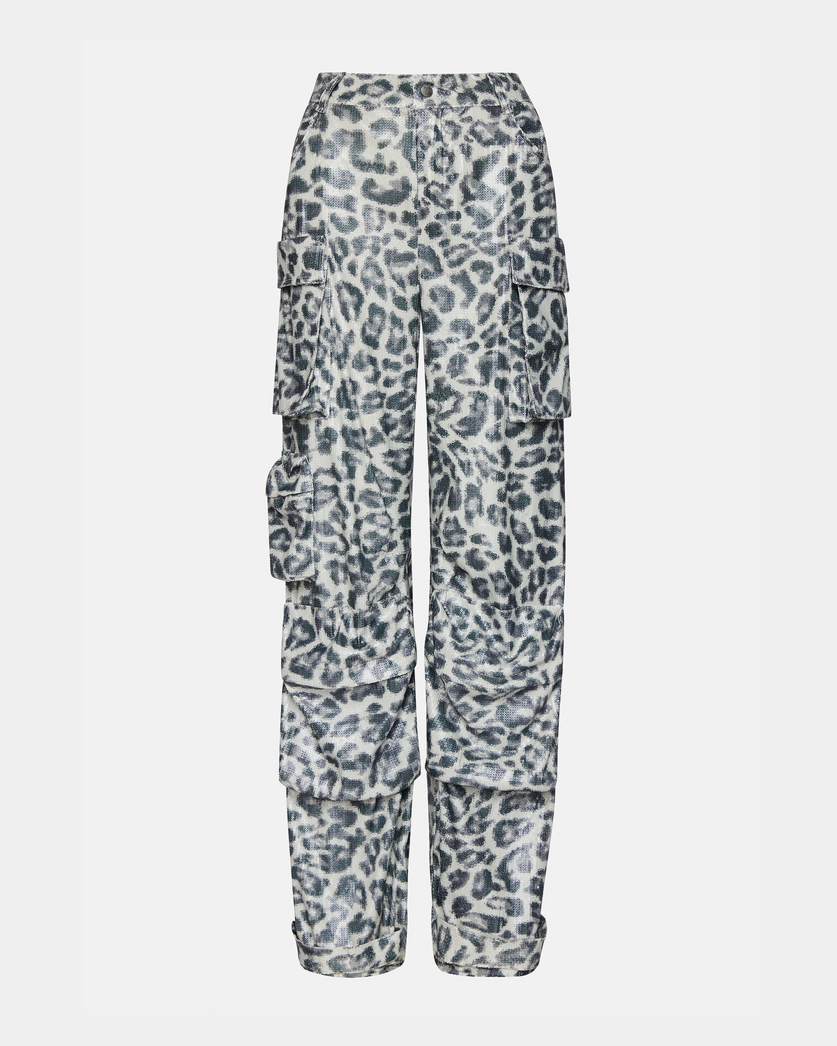 DUO Leopard Sequin Women's Utility Cargo Pants | Steve Madden Deals