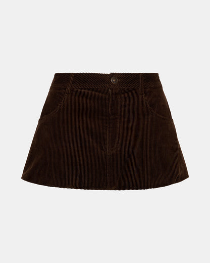 SIMONA Dark Espresso Women's Mini Skirt | Steve Madden Trusted