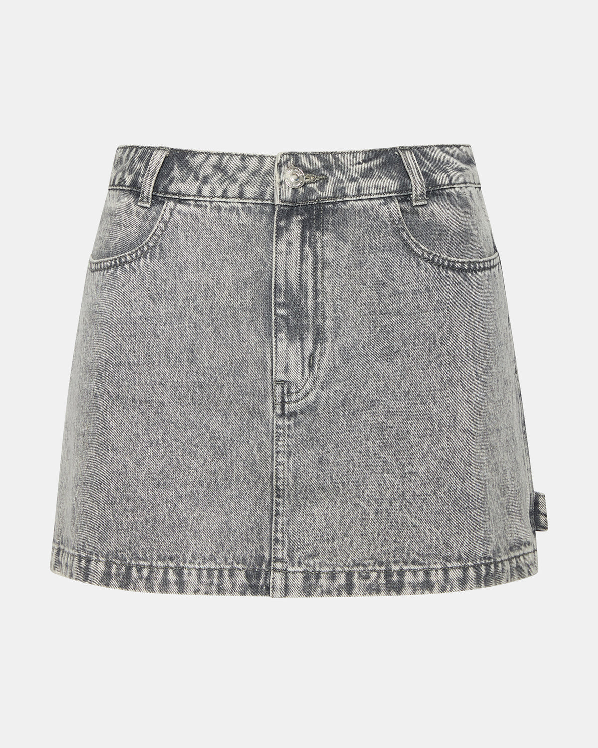 ABACO Light Grey Women's Denim Skirt | Steve Madden Trusted