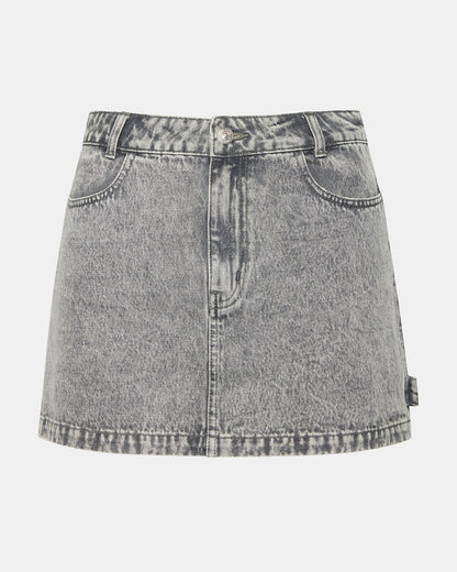 ABACO Light Grey Women's Denim Skirt | Steve Madden Trusted