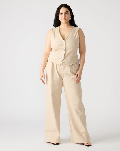 MINORCA Khaki Women's Wide-Leg Tie-Front Pant | Steve Madden Classic