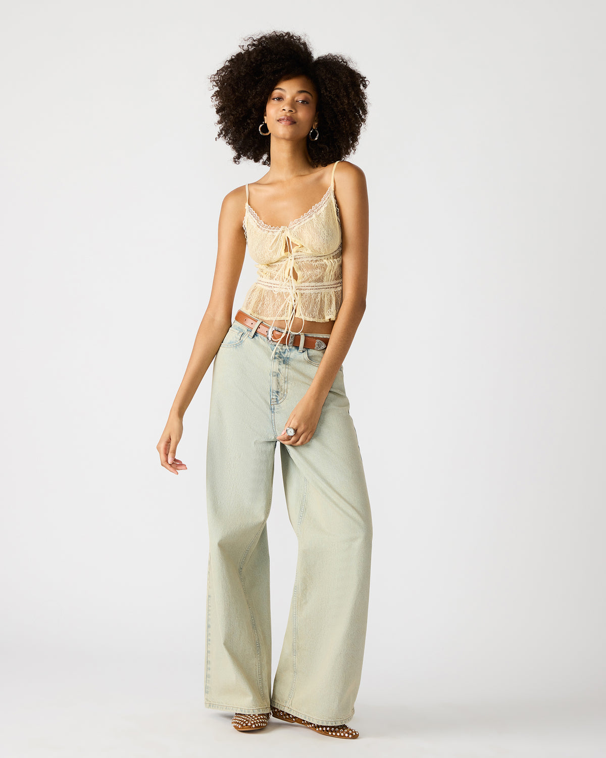 MAGNUS Women's Washed Denim Wide-Leg Jeans | Steve Madden Best Seller