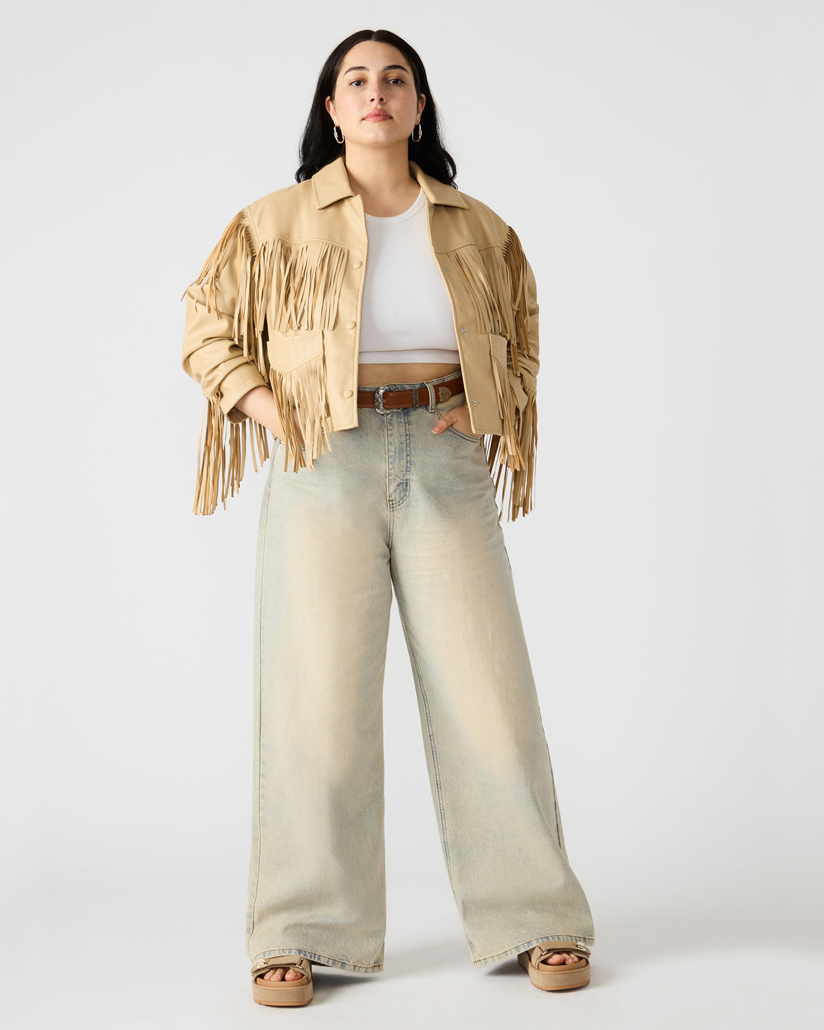 MAGNUS Women's Washed Denim Wide-Leg Jeans | Steve Madden Best Seller
